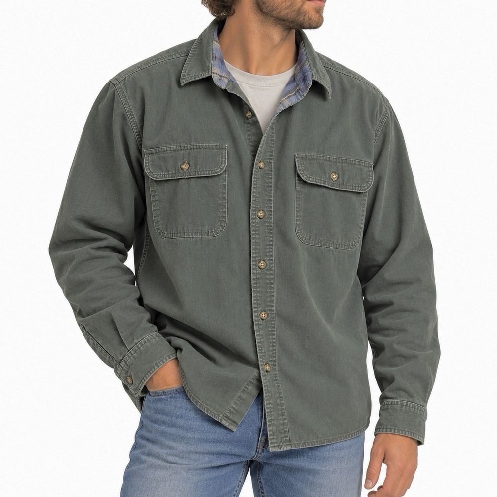 VTG L.L.Bean Flannel Lined Shirt Jacket Men's XL Workwear Outdoors Gorpcore